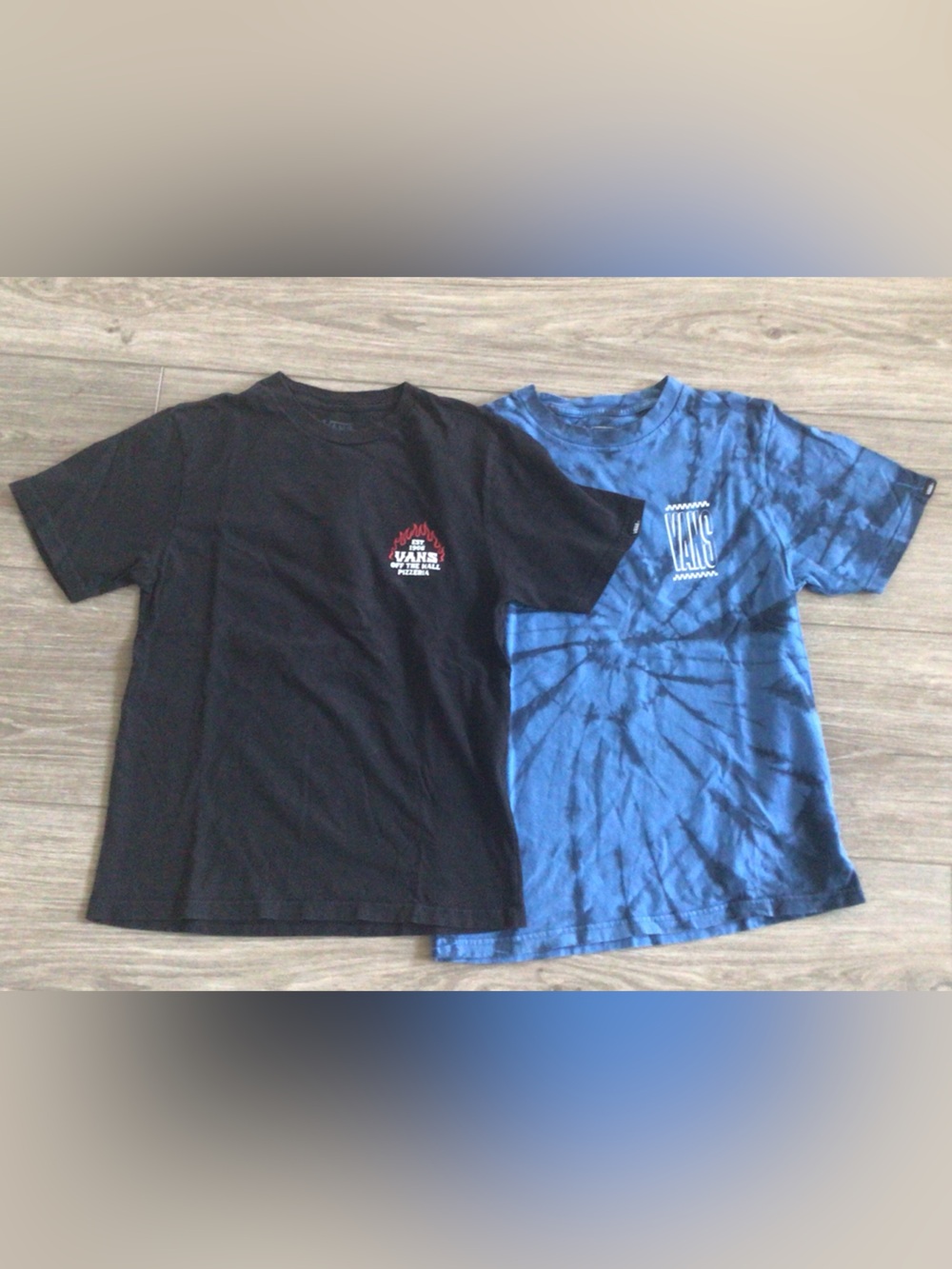 Vans Black & Blue Kids Short Sleeve Tee Duo